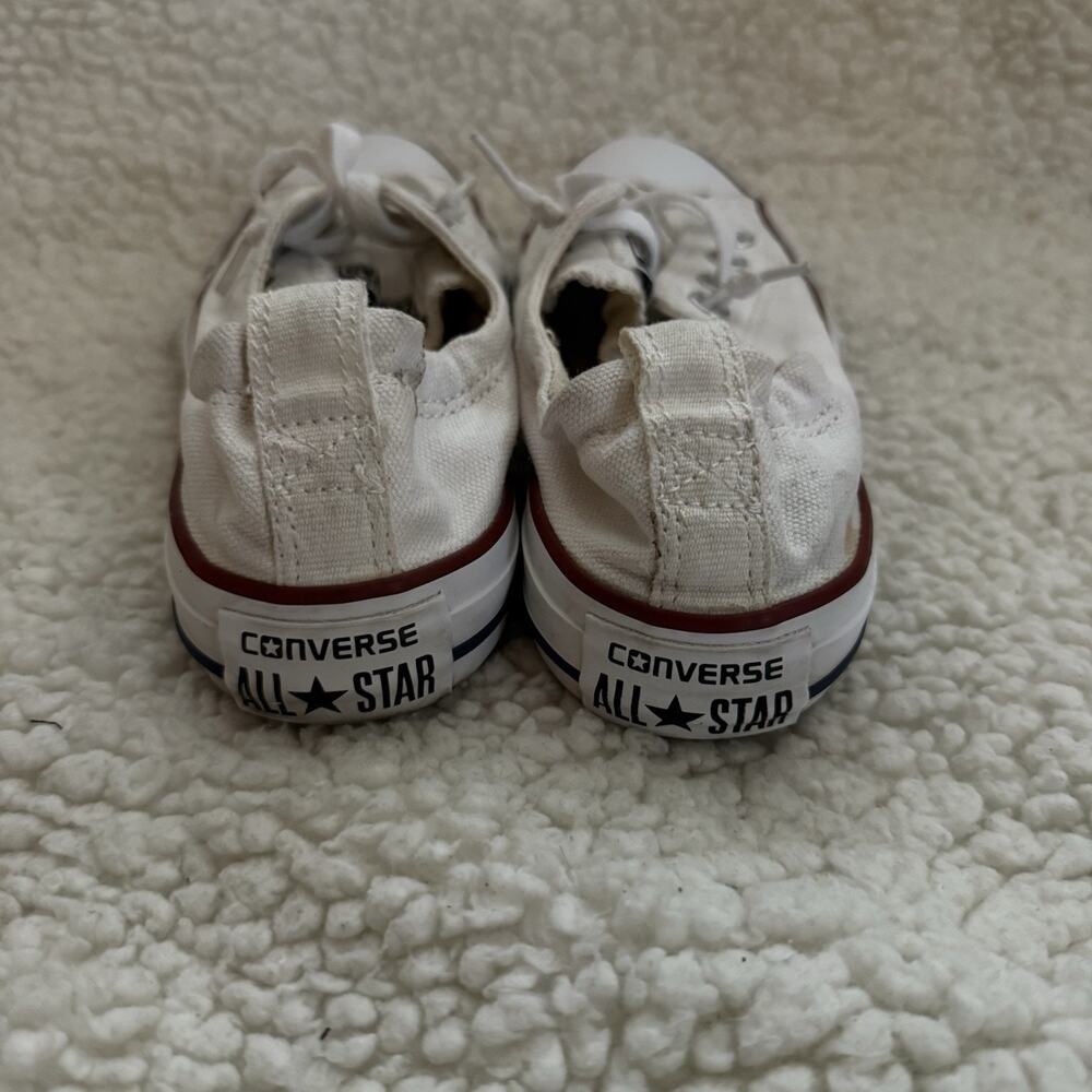 Converse low Slip On White Shoreline All Star sneaker Women size 6 - Picture 3 of 6